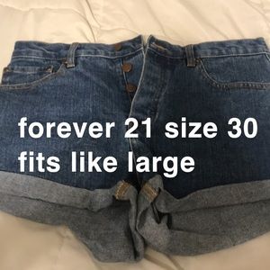 forever 21 high waisted jean shorts